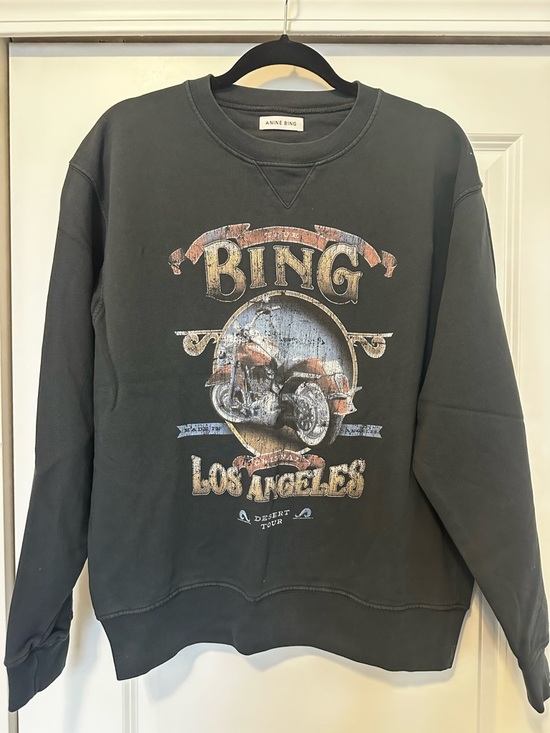 Anine Bing Tops - ANINE BING Los Angeles Graphic Sweatshirt - Charcoal